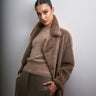 Cappotto PE0245520286 ecopelliccia leggera sfoderata PE0245520286 063 TORTORA SCURO SEVENTY 