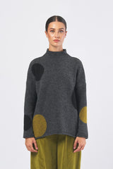 Maglia K112TP collo camino K112TP ANTRACITE/NERO NEIRAMI