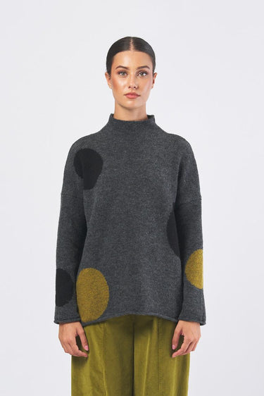 Maglia K112TP collo camino K112TP ANTRACITE/NERO NEIRAMI