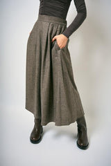 Gonna REFUGE 252510601 flanella leggera misto lana REFUGE 252510601 007 NOCCIOLA EMME MARELLA 