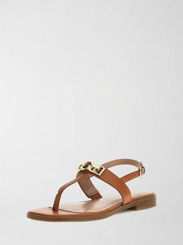 Sandali Ramiry in pelle da Donna FLJRMY LEA03 BROWN GUESS 