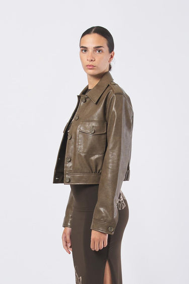 Giacca dora W5YL35 WHGW0 F1AX SILK TAUPE MULTI GUESS