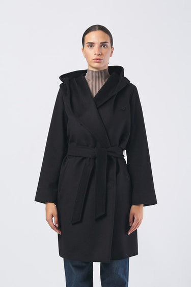 Cappotto NEWMANG 25260160616 drap pura lana NEWMANG 25260160616 013 NERO MAX MARA 