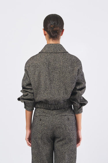 Giacca NILLA 252304605 diagonale misto lana effetto tweed NILLA 252304605 001 MARRONE/BEIGE MARELLA