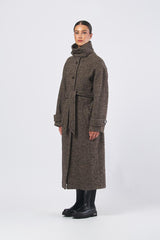 Cappotto AMALIA1 252301602 resca bouclè misto lana AMALIA1 252301602 002 MARRONE MARELLA 