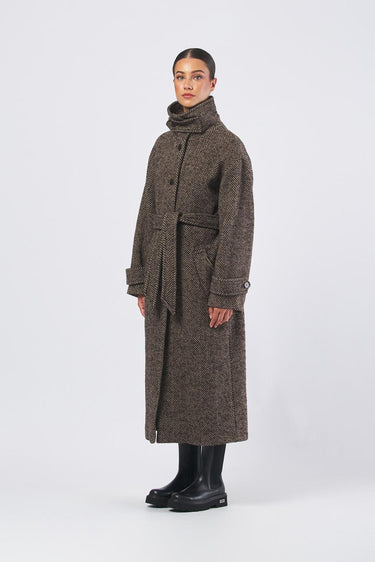 Cappotto AMALIA1 252301602 resca bouclè misto lana AMALIA1 252301602 002 MARRONE MARELLA 