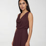 Abito in Georgette Elisabetta Franchi Slim Fit AB88461E2 644 CACAO ELISABETTA FRANCHI 