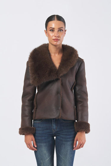 Giubbotto CFC0125123003 medio sfiancato CFC0125123003 B401 CIOCCOLATO RINASCIMENTO