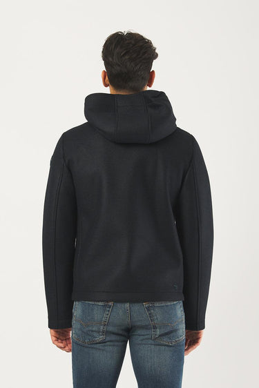 Giubbotto 1140 in morbido panno con cappuccio 1140 68 BLU COLMAR