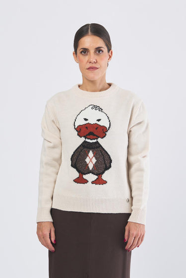 Maglia D81057 intarsio D81057 BURRO ECO