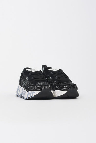 club105 2017475-20 0A01 BLACK+STRASS VOILE BLANCHE