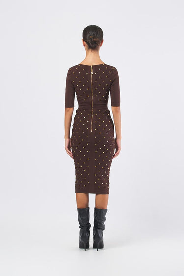 Abito di maglia AM26S57E2 AM26S57E2 EA3 COFFEE ELISABETTA FRANCHI