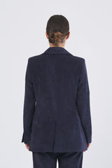 Blazer TOPAZIO 2525046102 velluto a coste stretch TOPAZIO 2525046102 008 BLU EMME MARELLA 