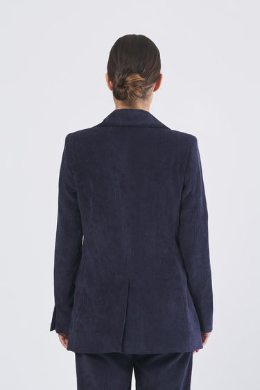 Blazer TOPAZIO 2525046102 velluto a coste stretch TOPAZIO 2525046102 008 BLU EMME MARELLA 