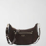 Mini tracolla in vera pelle Marsha HWSG95 01720 ESPRESSO GUESS 