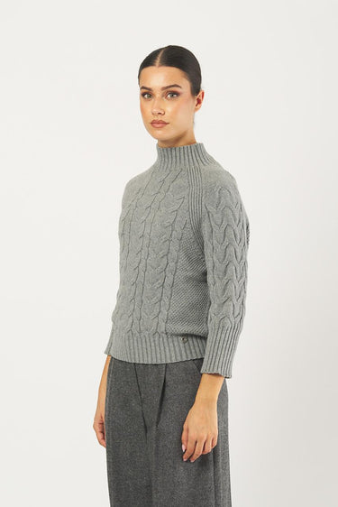 Maglia D78828 trecce D78828 GRIGIO ECO