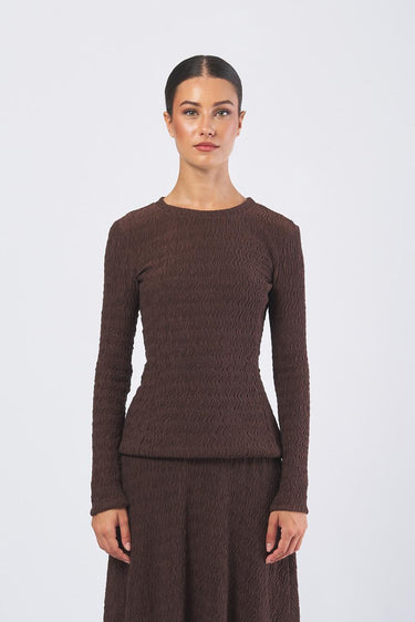 T-shirt SAMOA 252397606 jersey cloquè SAMOA 252397606 005 MARRONE MARELLA