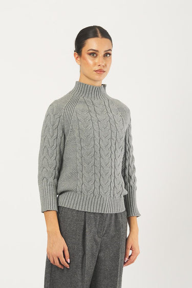 Maglia D78828 trecce D78828 GRIGIO ECO 
