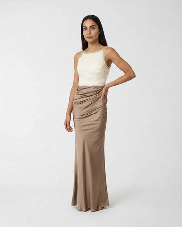 Abito Elisabetta Franchi Doppiopetto Slim Fit ABR1762E2 EZ4 AVORIO/ARGILLA ELISABETTA FRANCHI 