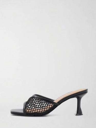 Scalzato Donna Nero con Rete e Tacco a Rocchetto FLJKBA FAB03 BLACK GUESS 