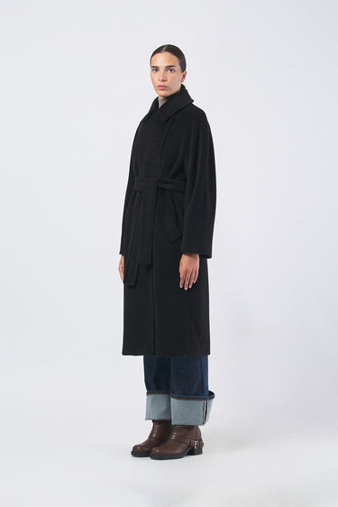 Cappotto ENGLISH 252301614 beaver pure lana vergine ENGLISH 252301614 006 NERO MARELLA 