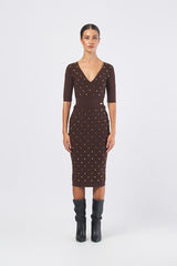 Abito di maglia AM26S57E2 AM26S57E2 EA3 COFFEE ELISABETTA FRANCHI