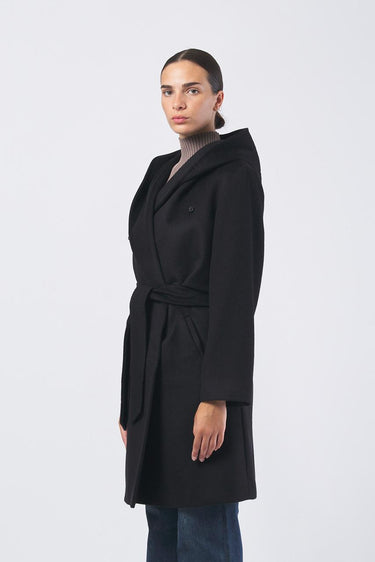 Cappotto NEWMANG 25260160616 drap pura lana NEWMANG 25260160616 013 NERO MAX MARA 