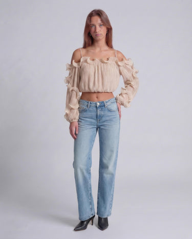 Jeans Guess modello slouchy | Vita bassa dal taglio contemporaneo W6RA1D D6833 ROSE PETAL WASHED GUESS 