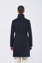 Cappotto LIZ 2521016013 drap lana LIZ 2521016013 007 BLU PENNY BLACK