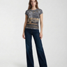 T-shirt Classic Fit W6RI05 KCCG0 JET BLACK MULTI GUESS 