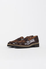 Mocassino GW205 forma 8060 suola 15 GW205 NERO/BRANDY NINNI D. 