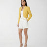 Giacca Elisabetta Franchi in Crêpe Leggero Regular Fit GI21461E2 FA5 SUN/AVORIO ELISABETTA FRANCHI 