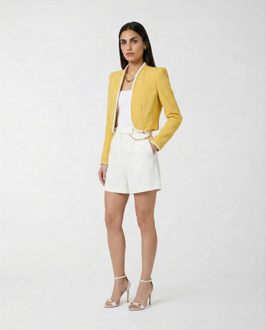 Giacca Elisabetta Franchi in Crêpe Leggero Regular Fit GI21461E2 FA5 SUN/AVORIO ELISABETTA FRANCHI 