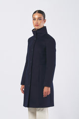 Cappotto LIZ 2521016013 drap lana LIZ 2521016013 007 BLU PENNY BLACK 