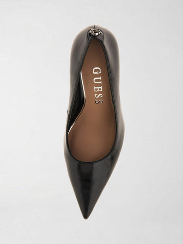 Décolleté Prindy in Pelle Verniciata Nera FLFPRN LEP08 BLACK GUESS 