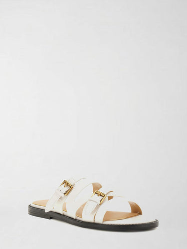 Ciabatte da Donna  in Pelle Bianco FLJGRY LEA03 WHITE GUESS 