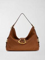 BORSA A TRACOLLA CAMDEN EFFETTO PELLE MARTELLATA HWBB93 08180 COGNAC GUESS 