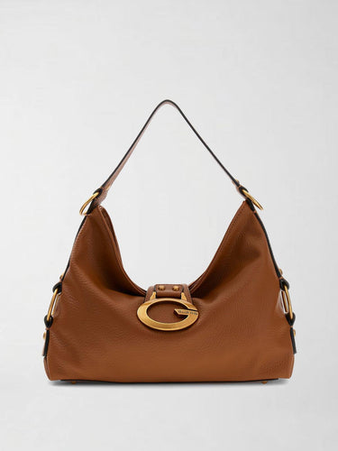 BORSA A TRACOLLA CAMDEN EFFETTO PELLE MARTELLATA HWBB93 08180 COGNAC GUESS 