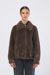 Cappotto PE0253520292 ecopelliccia leggera sfoderata PE0253520292 240 MARRONE SEVENTY 