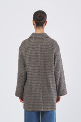 Giaccone ZINNIA 252508603 doppio tinto filo fantasia garzato ZINNIA 252508603 001 TESTA DI MORO EMME MARELLA 