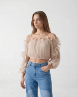 Camicia Gabriella Top W6RH29 WI342 F1PV LIGHT OAK MULTI GUESS 