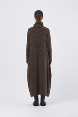 Abito lungo collo alto D008MS D008MS TABACCO NEIRAMI