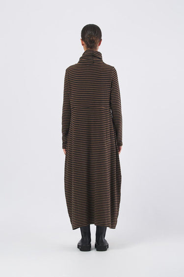 Abito lungo collo alto D008MS D008MS TABACCO NEIRAMI