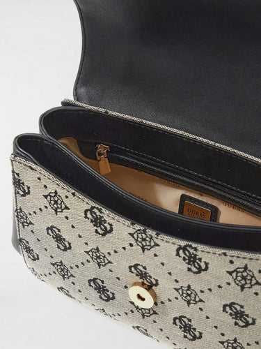 Borsa a Mano Melinda Logo Nero HWJP99 02200 BLACK LOGO GUESS 
