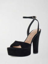 Sandali in suede Hitten FLPHIT SUE03 BLACK GUESS