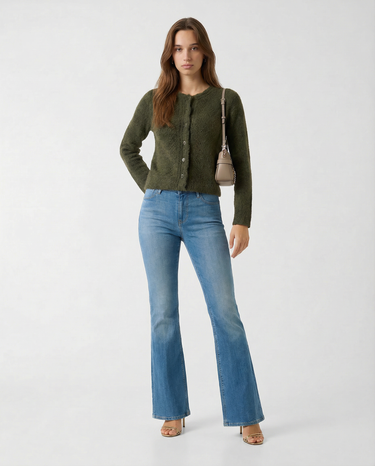 Jeans Sexy Flare Bootcut W6RA0L D6882 SUNFLOWER BLISS WASHED GUESS 