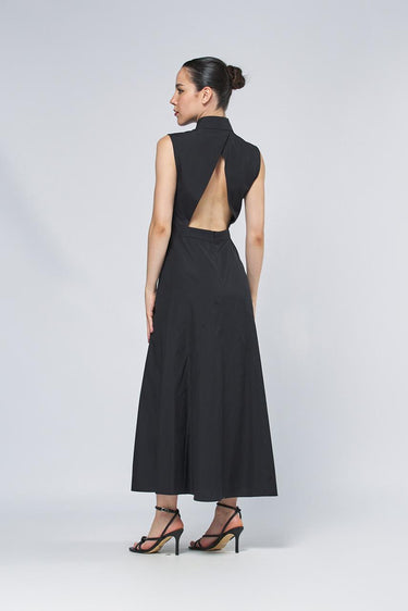 Abito KERAS popeline di puro cotone KERAS 251622111260 004 NERO MAX MARA 