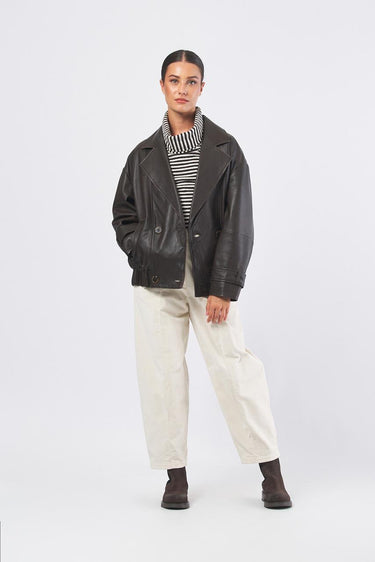 Pantalone P003VI carrot P003VI AVORIO NEIRAMI