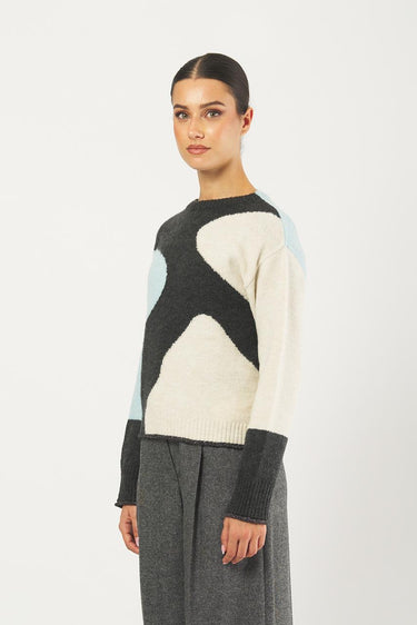 Maglia EDITOR 252536630 fil. macumba elite+lurex EDITOR 252536630 004 AZZURRO+GRIGIO EMME MARELLA 