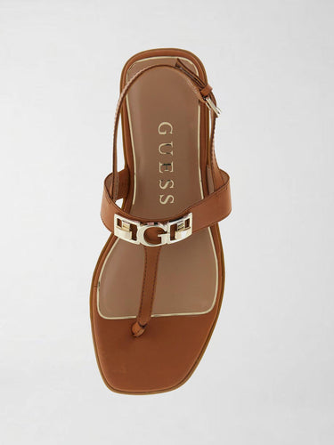 Sandali Ramiry in pelle da Donna FLJRMY LEA03 BROWN GUESS 